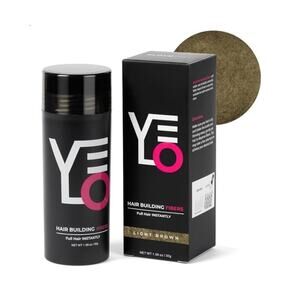 VELO Hair Building Fibers for Thinning Hair, 30g Light Brown